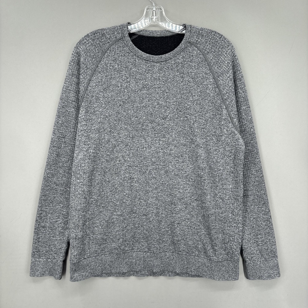 Lululemon Pullover‎ Mens XL Engineered Warmth Gray Crew Long Sleeve Wool Blend